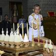 Thailand's Crown Prince Maha Vajiralongkorn taking part in a ceremony to pay respects to his late father King Bhumibol Adulyadej in Bangkok on October 23, 2016