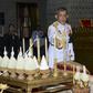 Thailand's Crown Prince Maha Vajiralongkorn taking part in a ceremony to pay respects to his late father King Bhumibol Adulyadej in Bangkok on October 23, 2016
