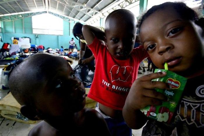 Migrant children, seen at a shelter in Penas Blancas, Costa Rica, on the border with Nicaragua