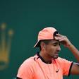 Australia's Nick Kyrgios clashed with the chair umpire and a heckler and admitted not trying after he lost 6-3, 6-1 to German qualifier Mischa Zverev