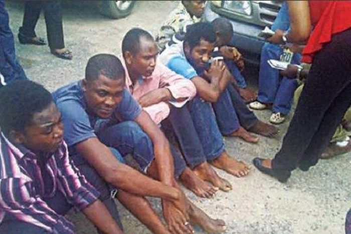 The criminal officers and their gang members