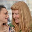 US actress Sasha Lane (L) and British director Andrea Arnold pose on May 15, 2016 to promote the film "American Honey"