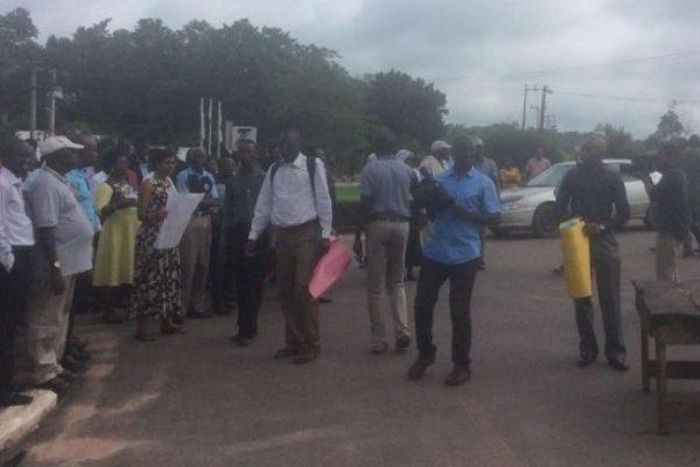Protesting FUNAAB workers