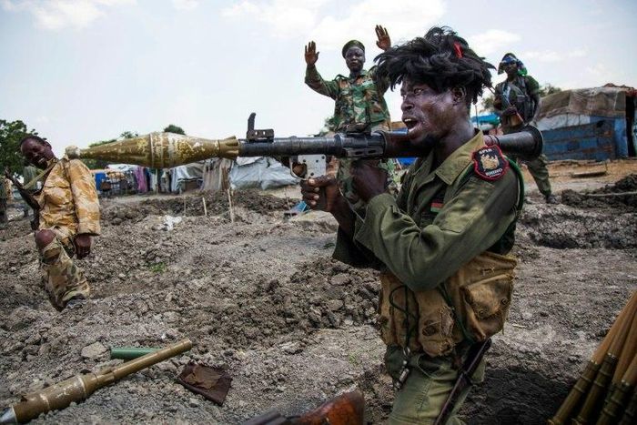 South Sudan, the world's youngest nation, descended into war in December 2013, leaving tens of thousands dead and more than 2.5 million people displaced as fighting rages between President Salva Kiir's government forces (pictured) and rebel forces