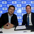 Stephen Ha, TECNO Mobile’s GM, and Tom Glick, Chief Commercial Officer for City Football Group, moments after signing the partnership agreement between TECNO Mobile and Manchester City.