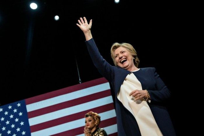 Hillary Clinton, visiting a campaign field office in San Francisco, briefly addressed the ugliness of the White House race