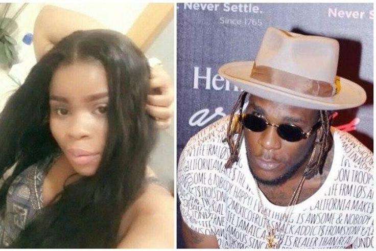 Burna Boy (right) and his alleged baby mama-to-be, Uju Stella.