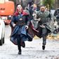 Benedict Cumberbatch and Chiwetel Ejiofor on set of "Doctor Strange"