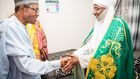 President Buhari (L) and the Emir of Kano, Sanusi Lamido Sanusi (R)