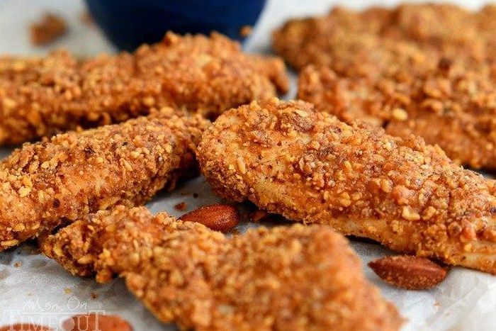 Almond crusted chicken strips