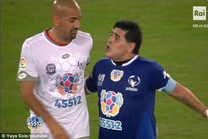 Juan Sebastian Veron and Diego Maradona