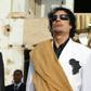 Nicolas Sarkozy (left) was welcomed by Moamer Kadhafi during a 2007visit to the Libyan capital Tripoli