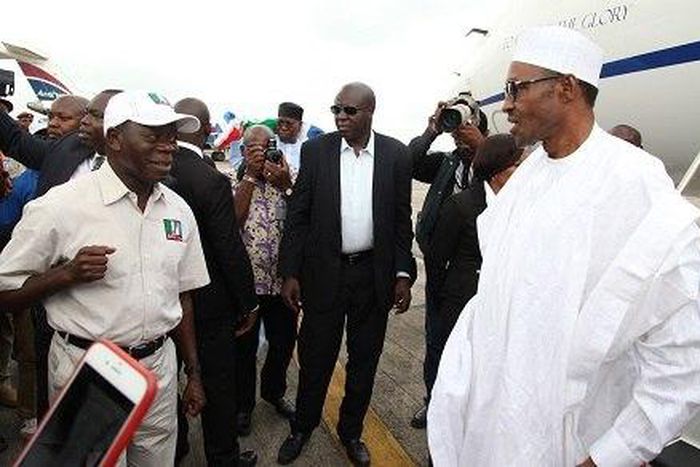 Adams Oshiomole and President Buhari