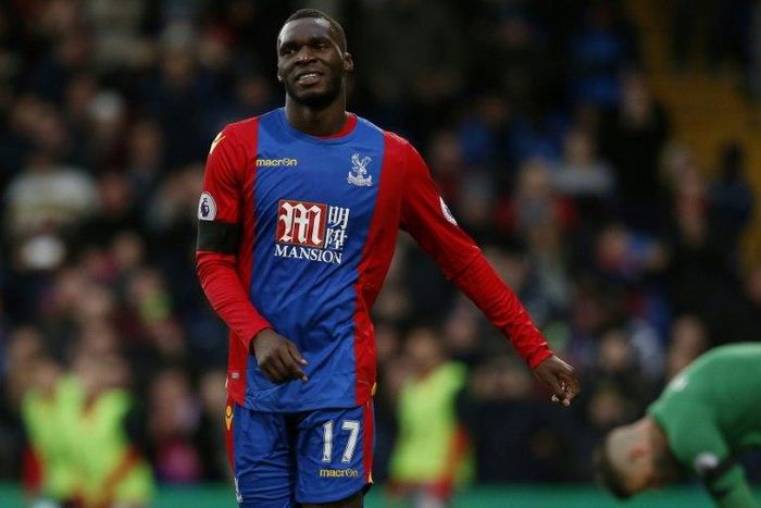 Crystal Palace's striker Christian Benteke celebrates scoring his team's first goal during the English Premier League football match between Crystal Palace and Southampton at Selhurst Park in London on December 3, 2016