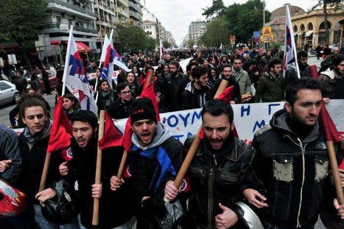 After days of demonstrations in Greece over new budget cuts, the officials said, "The IMF is being criticized for demanding more fiscal austerity, in particular for making this a condition for urgently needed debt relief"