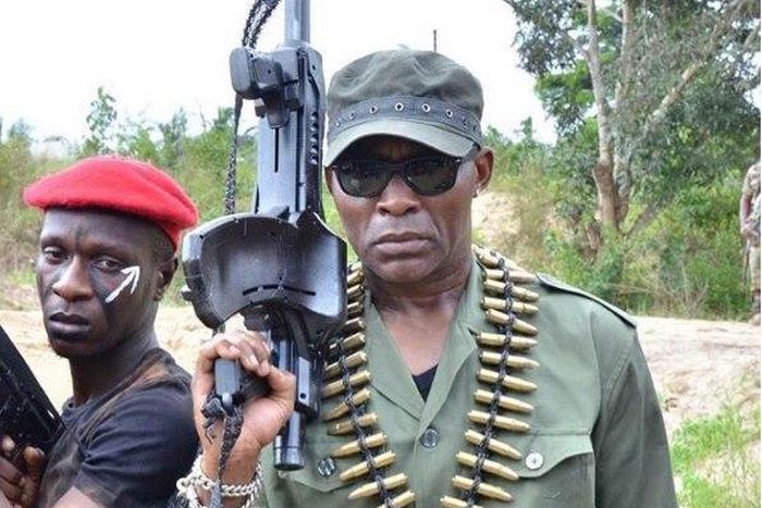 Richard Mofe Damijo as Gunpowder in "Oloibiri"