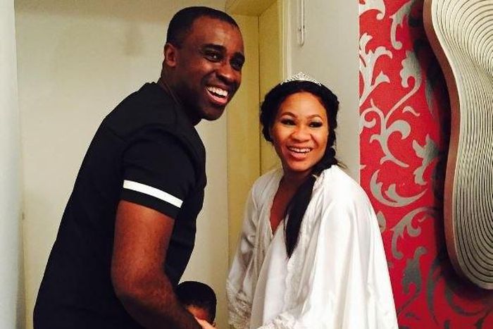 Frank Edoho surprises wife with baby shower