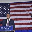 Republican presidential nominee Donald Trump speaks during a rally in Delaware, Ohio, on October 20, 2016