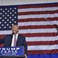 Republican presidential nominee Donald Trump speaks during a rally in Delaware, Ohio, on October 20, 2016