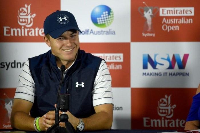 US golfer Jordan Spieth at a press conference for the upcoming Australian Open golf tournament on November 15, 2016