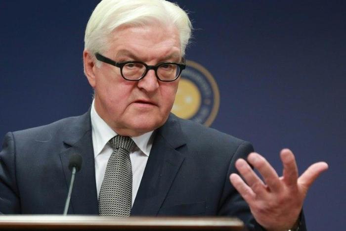 German Foreign minister Frank-Walter Steinmeier gives a press conference following his meeting with his Turkish counterpart at the Foreign Ministry in Ankara on November 15, 2016