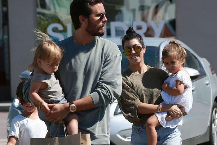 Scott Disick, Kourtney Kardashian and kids