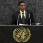 Vice President of Seychelles, Danny Faure addresses the 68th United Nations General Assembly at U.N. headquarters in New York, September 27, 2013.
