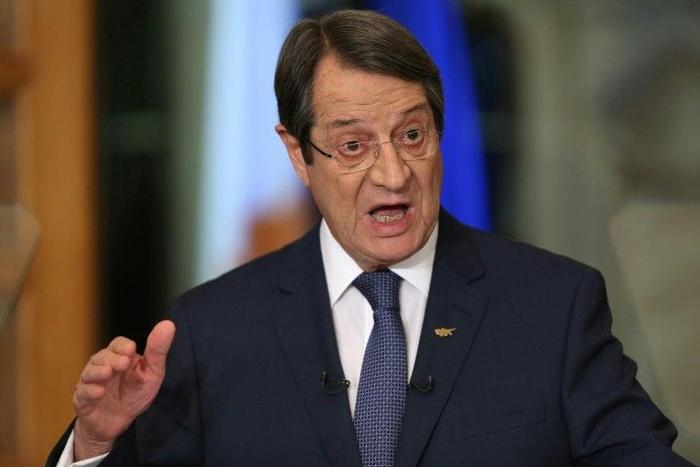 Cyprus President Nicos Anastasiades speaks during a nationally televised news conference at the presidential palace in Nicosia on November 23, 2016