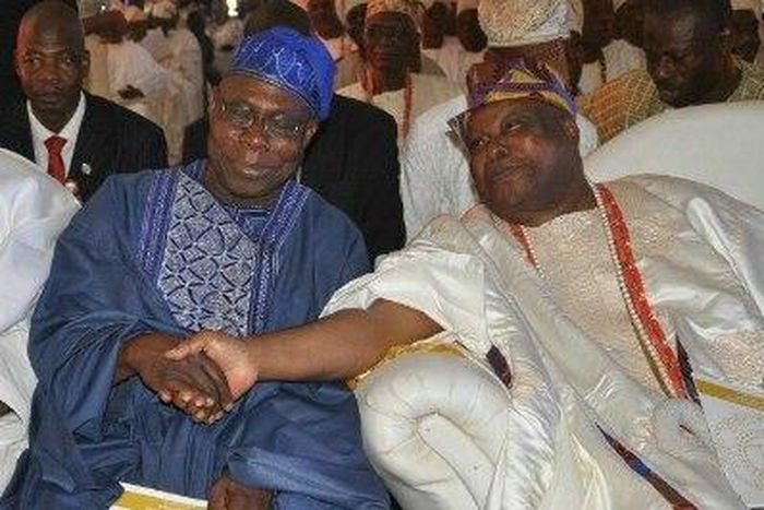 Ex-President Olusegun Obasanjo and Awujale of Ijebu