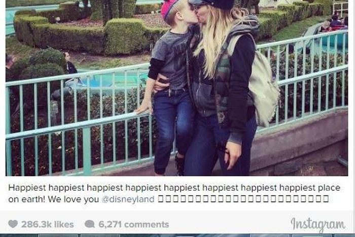 People are freaking out about this picture of Hilary Duff and her son