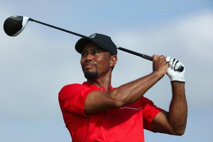 Tiger Woods of the United States hits his tee shot on the 13th hole during the final round of the Hero World Challenge at Albany, The Bahamas on December 4, 2016 in Nassau, Bahamas