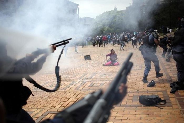 Protesters and police clash at South African student demonstration