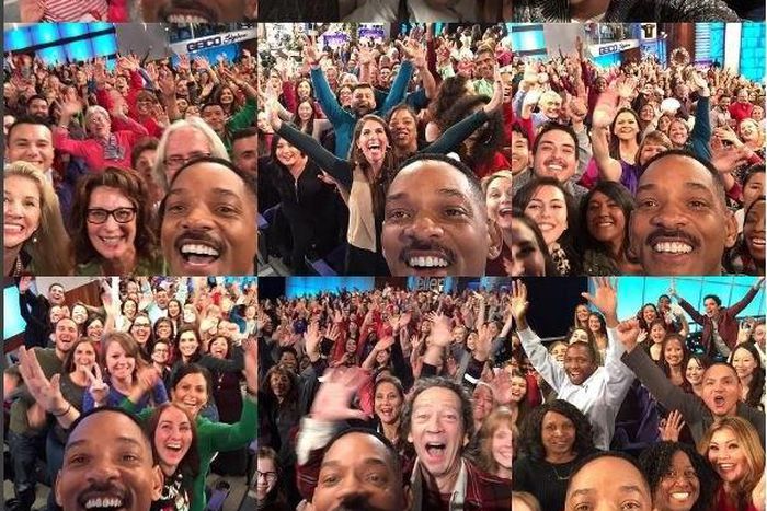 Will Smith selfie photo collage