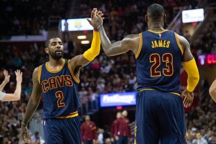 Kyrie Irving had 21 points and matched his career high with 12 assists, while LeBron James scored 26 points as the Cleveland Cavaliers beat the Los Angeles Lakers 119-108