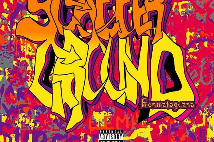 Art cover of Bonmataguana's single, 'Scatter ground'.