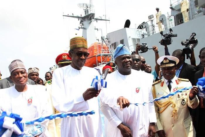 President inaugurates Naval ships in Lagos 