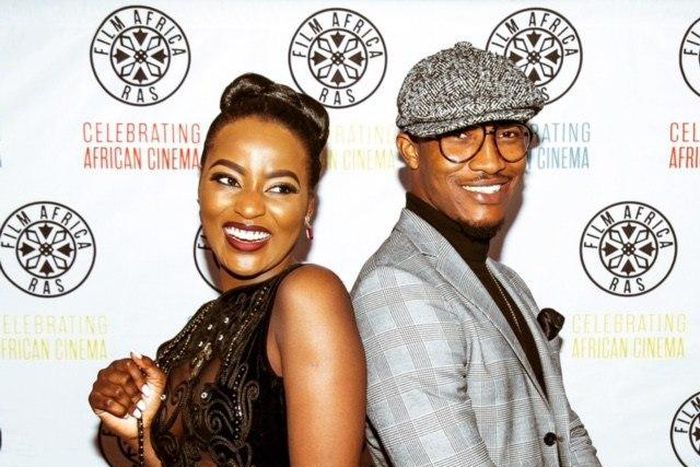 Gideon Okeke and  Allahbura Hauwa at "Gidi Blues" screening in London 
