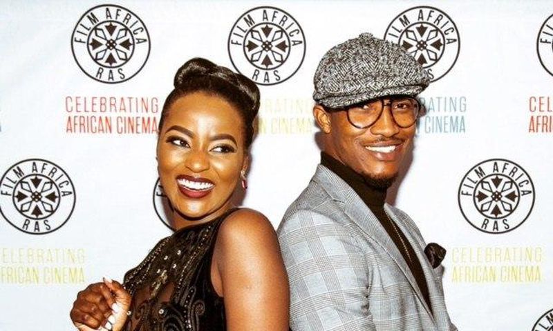Gideon Okeke and  Allahbura Hauwa at "Gidi Blues" screening in London 