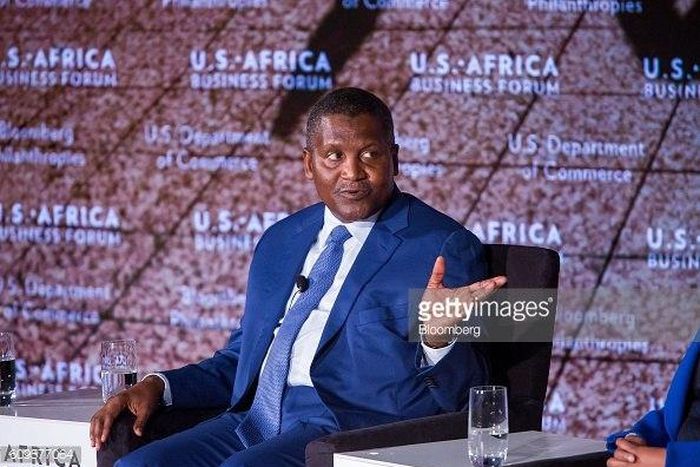 Aliko Dangote at the U.S. Africa Business Forum in New York, U.S., on Wednesday, Sept. 21, 2016