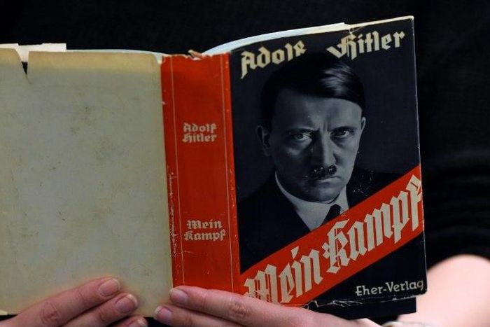 "Mein Kampf" outlines Adolf Hitler's ideology that formed the basis for Nazism