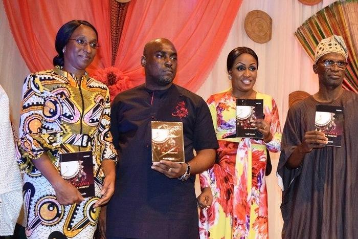 From left, wife of the Vice-President, Mrs. Dolapo Osibajo, the author Ladi Sotode and other guests.