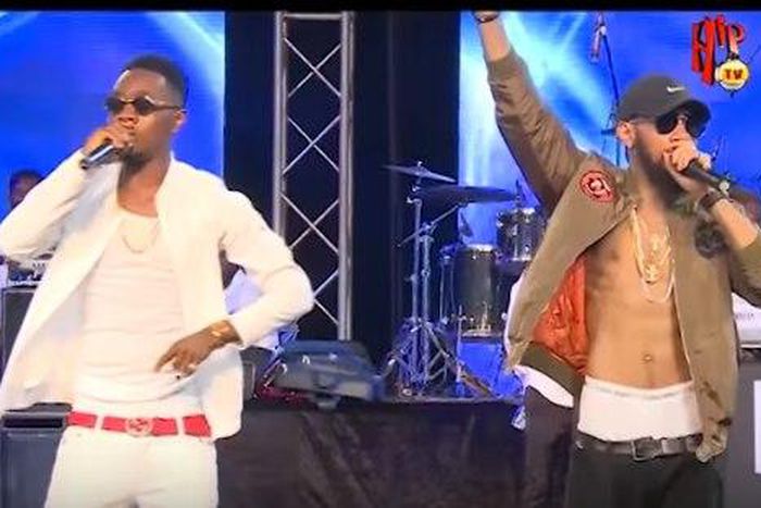 Patoranking and Phyno on stage at PhynoFest2016