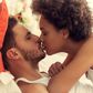 Lovers moving in for a kiss