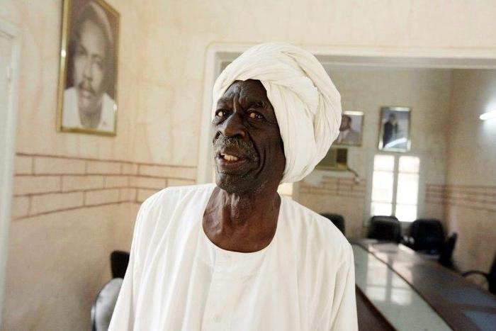 Member of the Sudanese Communist Party's central committee, Siddig Yousif poses at the party's office on May 7, 2014 in the capital Khartoum