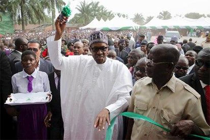 President Buhari with Governor of Edo State Adams Oshiomole as he Commissions Samuel Ogbemudia College as part of his visit to Edo State for the Commissioning of Infrastructural Projects in Benin City.