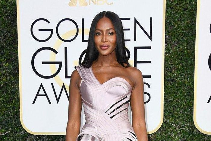 Naomi Campbell at the Golden Globes 2017