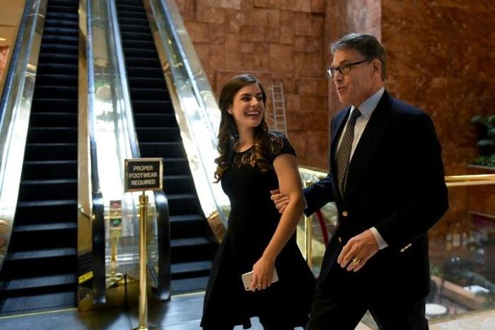 Former Texas Governor Rick Perry arrives at Trump Tower on November 21, 2016 in New York