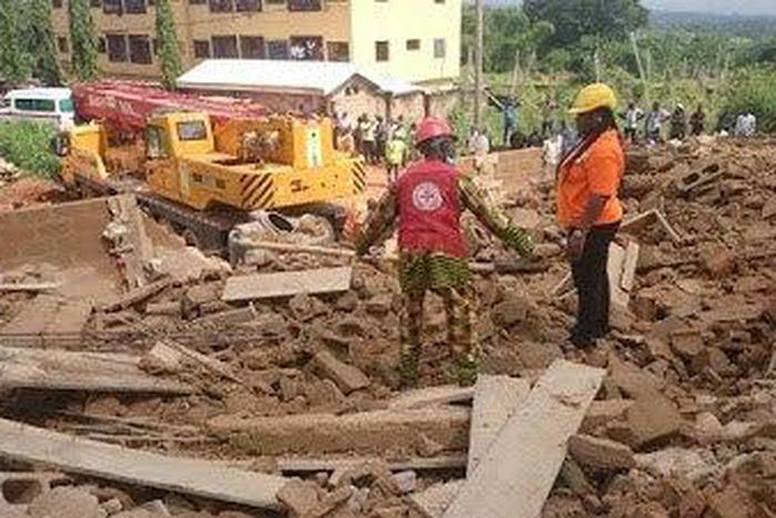 Uncompleted three-storey building collapses at Federal Polytechnic Oko