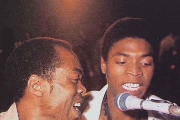 Fela Kuti and Femi Kuti in 1983