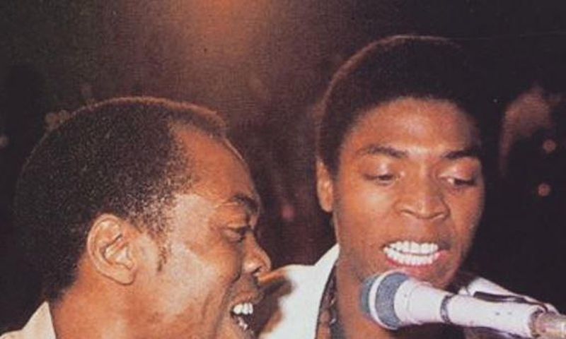 Fela Kuti and Femi Kuti in 1983